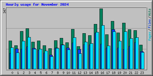 Hourly usage for November 2024