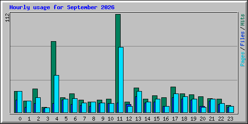 Hourly usage for September 2026