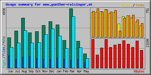 Usage summary for www.gunther-reisinger.at